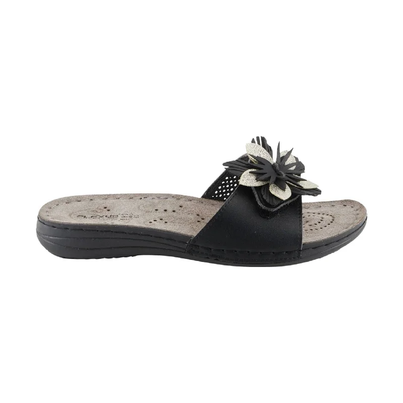 Flexus Women's Flowerstars Sandals - Black