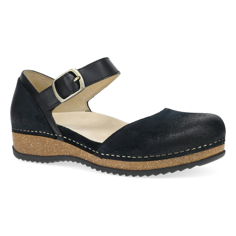 Mae Timeless Suede Mary Jane in Burnished Black