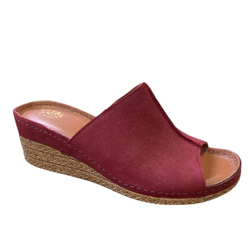 V ITALIA 960 RED 15 NUBUCK WEDGE SANDAL - FINAL SALE!