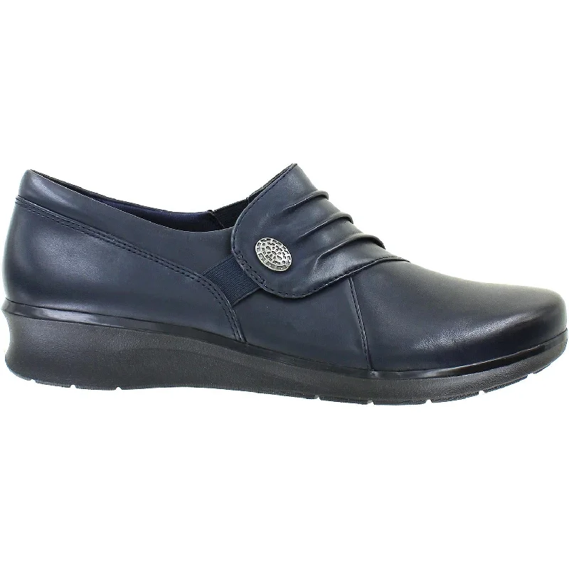 Women's Clarks Hope Roxanne Navy Leather