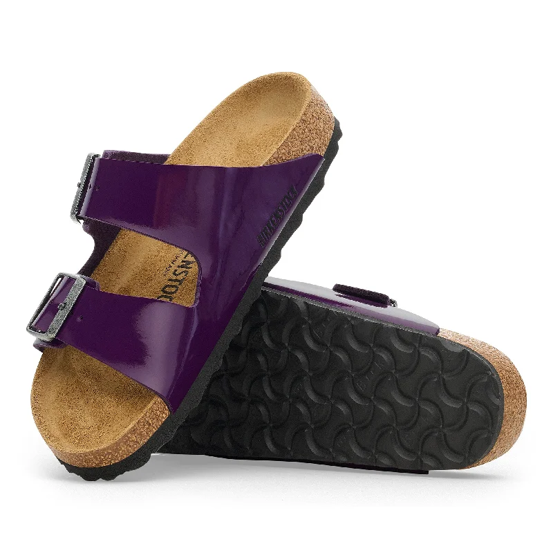 Women's Birkenstock Arizona Birko-Flor Patent Color: Patent Acai