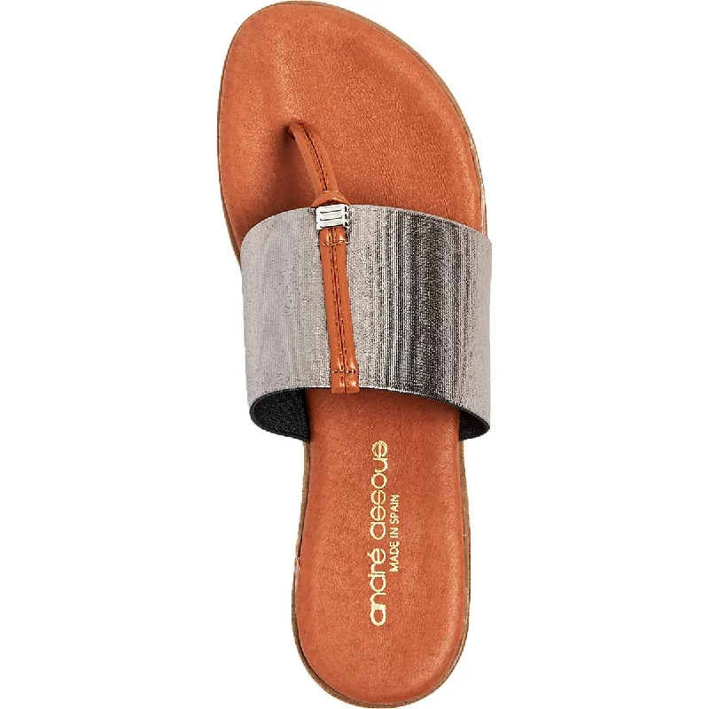 André Assous Womens Nice Slide Wedge Thong Sandals