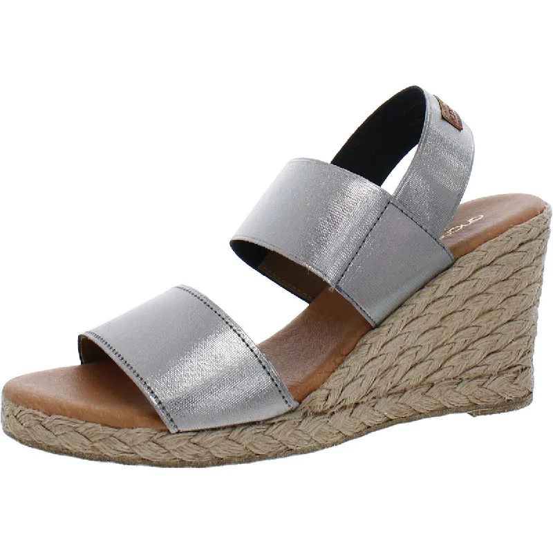 André Assous Womens Slip On Ankle Strap Espadrilles