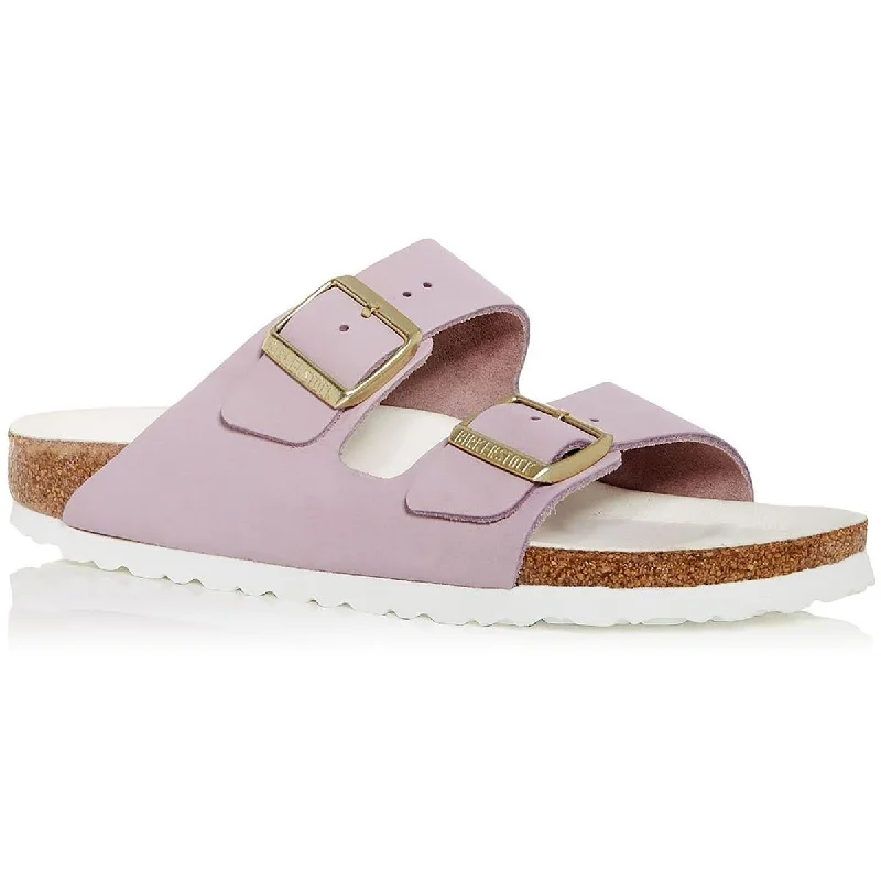 Birkenstock Womens Arizona BS Leather Slip On Slide Sandals