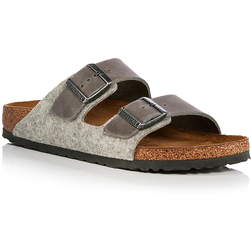 Birkenstock Womens Arizona Leather Studded Footbed Sandals