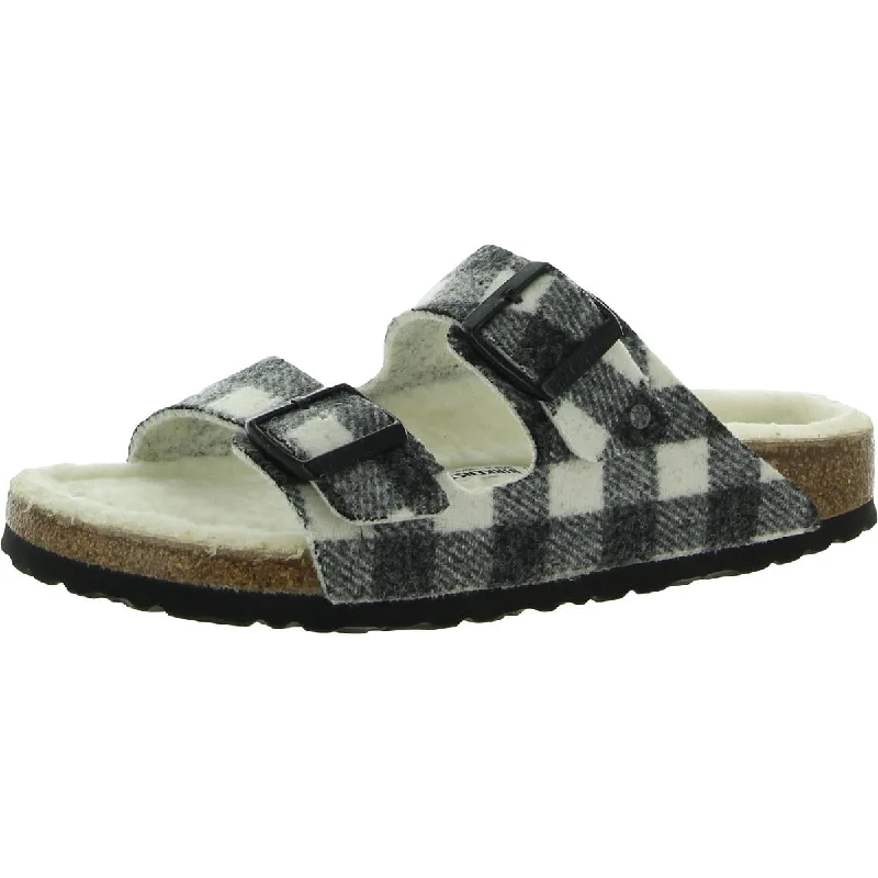 Birkenstock Womens Arizona Rivet Wool Casual Slide Sandals