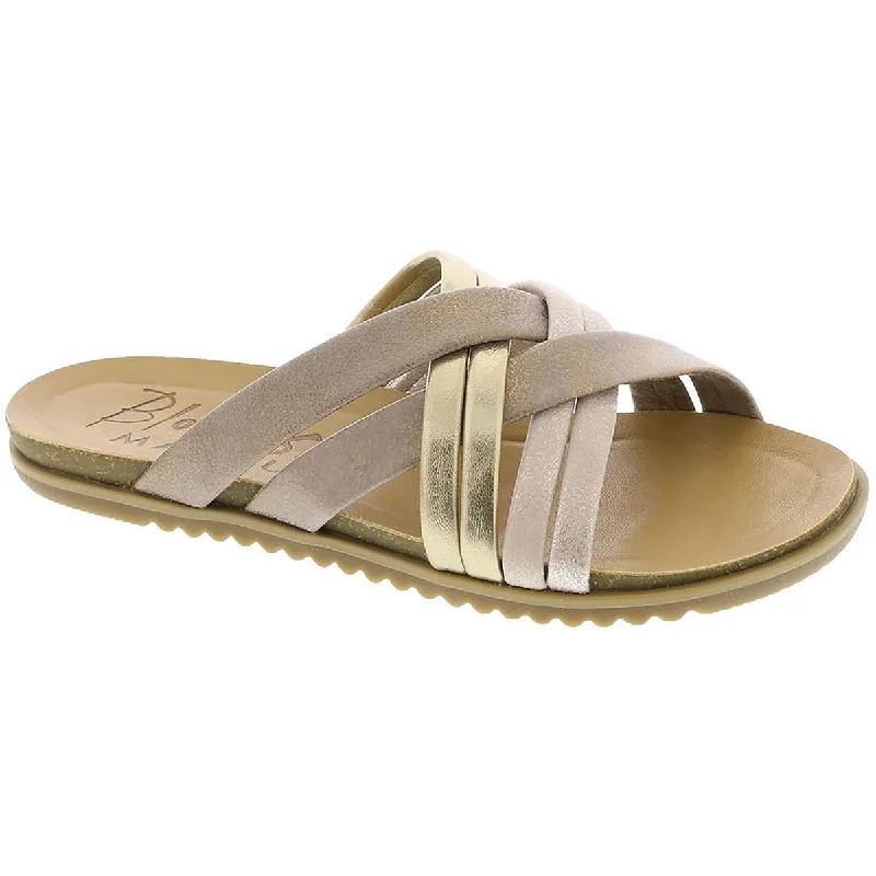 Blowfish Womens MALIBU MAJIE Metallic Round toe Flatform Sandals