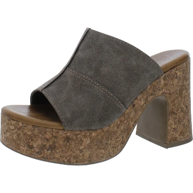 Blowfish Womens Poznan Faux Suede Platform Sandals