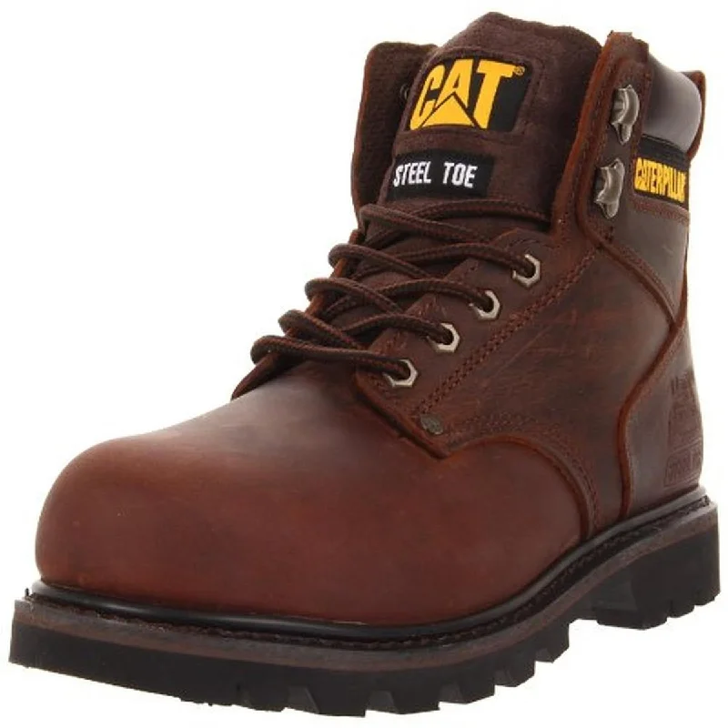 Caterpillar Mens Second Shift Leather Steel Toe Work & Safety Boots