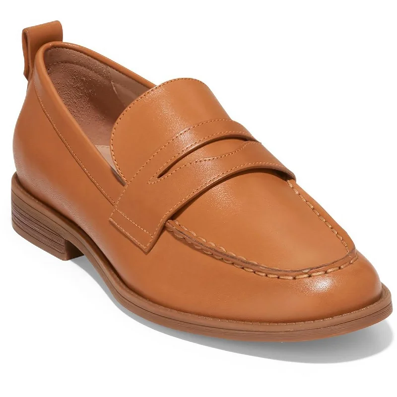 Cole Haan Womens Stassi Leather Penny Loafers