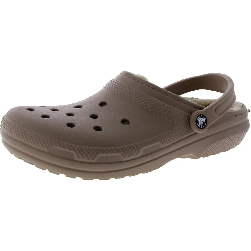 Crocs Mens Faux Fur Lined Comfy Sport Sandals