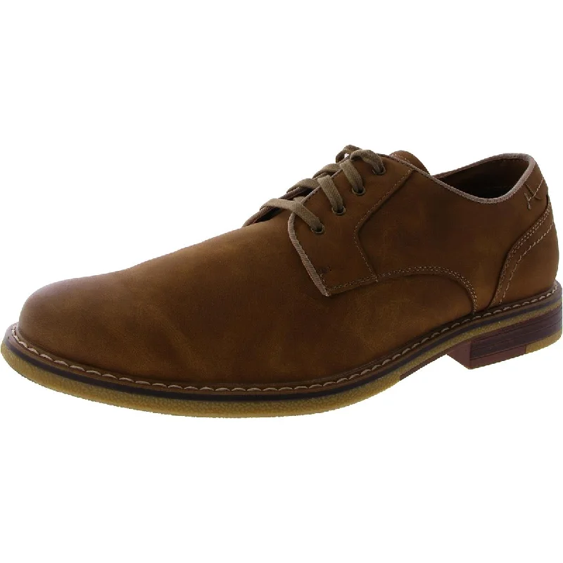 Dockers Mens Bronson Faux Leather Lace-Up Derby Shoes