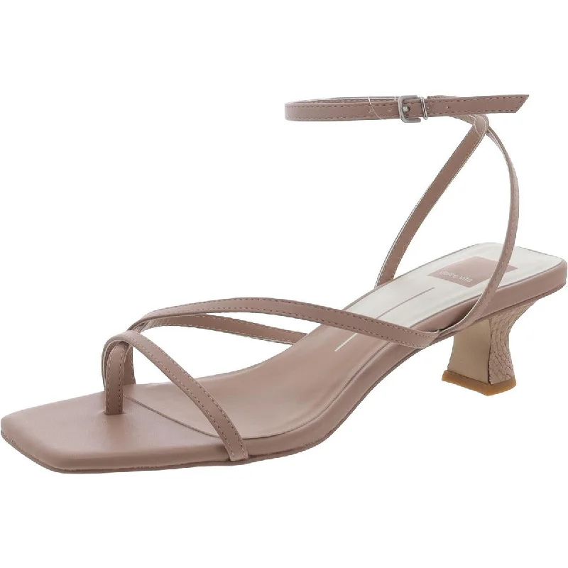 Dolce Vita Womens Leather Square Toe Strappy Sandals