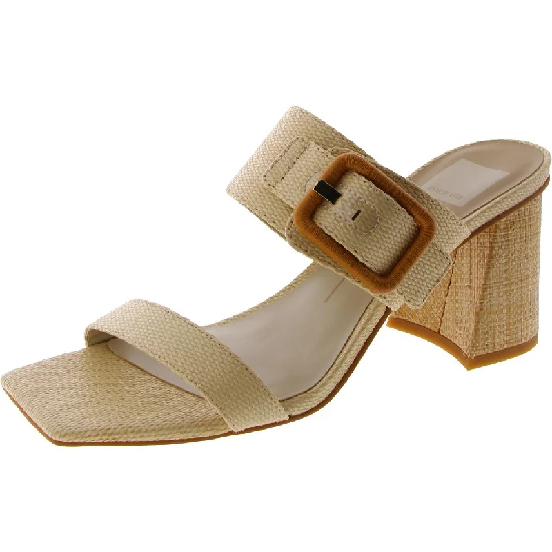 Dolce Vita Womens Woven Buckle Slide Sandals