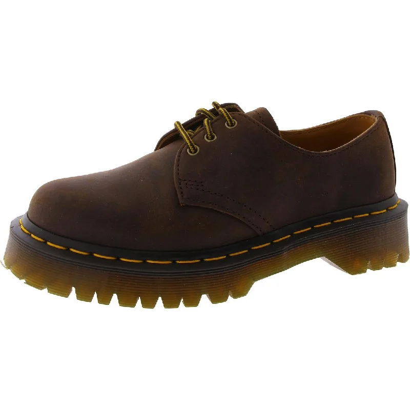 Dr. Martens Womens 1461 Bex Leather Flatform Oxfords