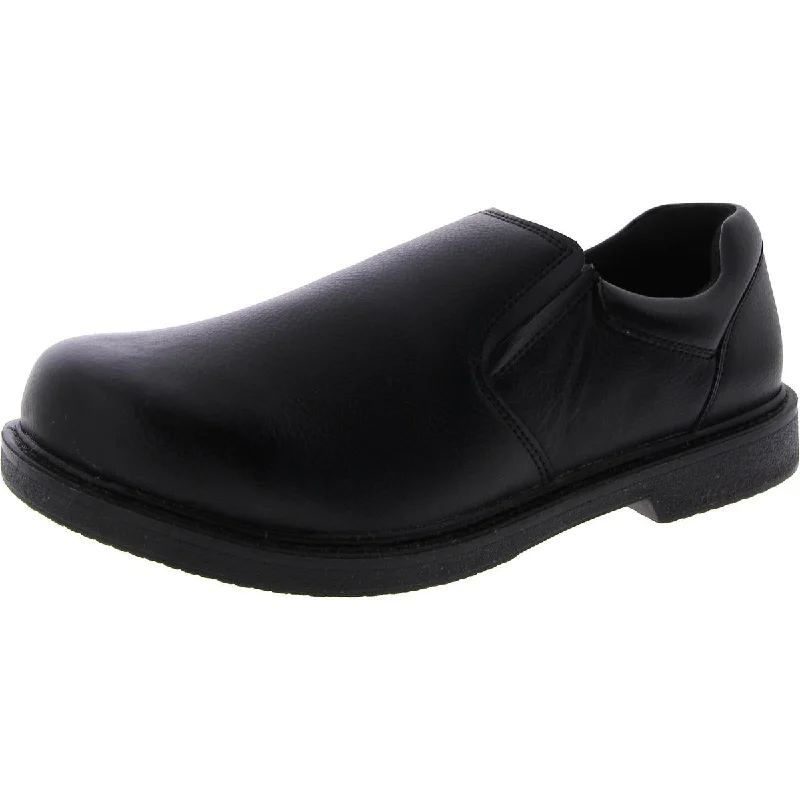 Dr. Scholl's Shoes Mens Leather Laceless Work & Safety Shoes