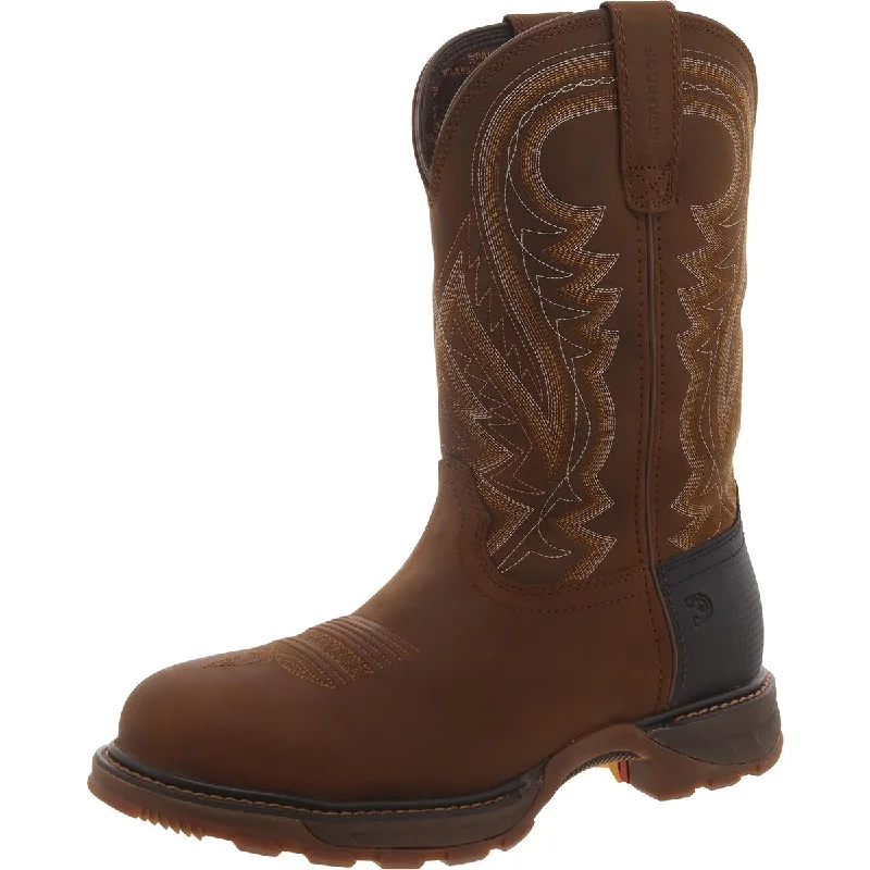 Durango Mens Maverick Leather Embroidered Work & Safety Boots