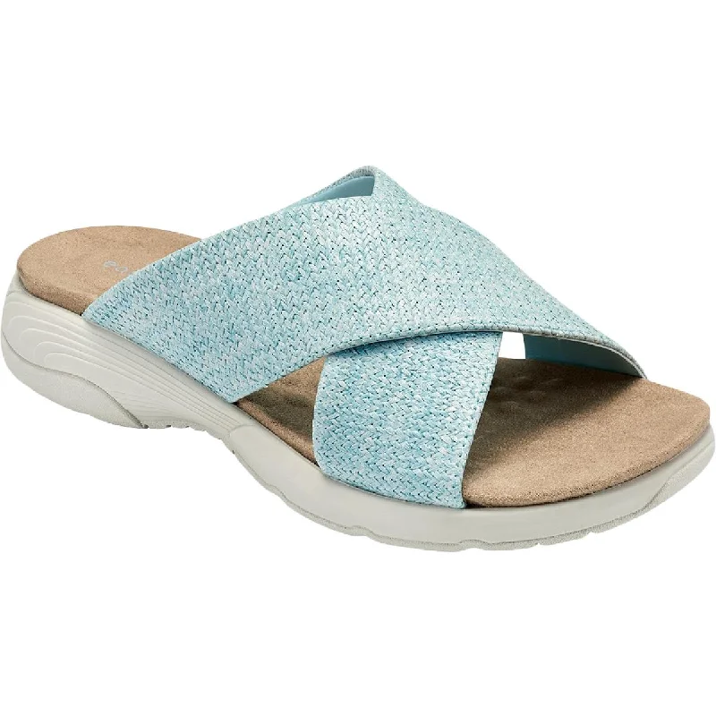 Easy Spirit Womens Taite 2 Woven Slip On Slide Sandals