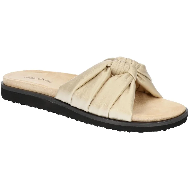 Easy Street Womens Round Toe Flat Slide Sandals