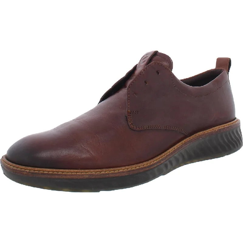 ECCO Mens Leather Lace-Up Oxfords