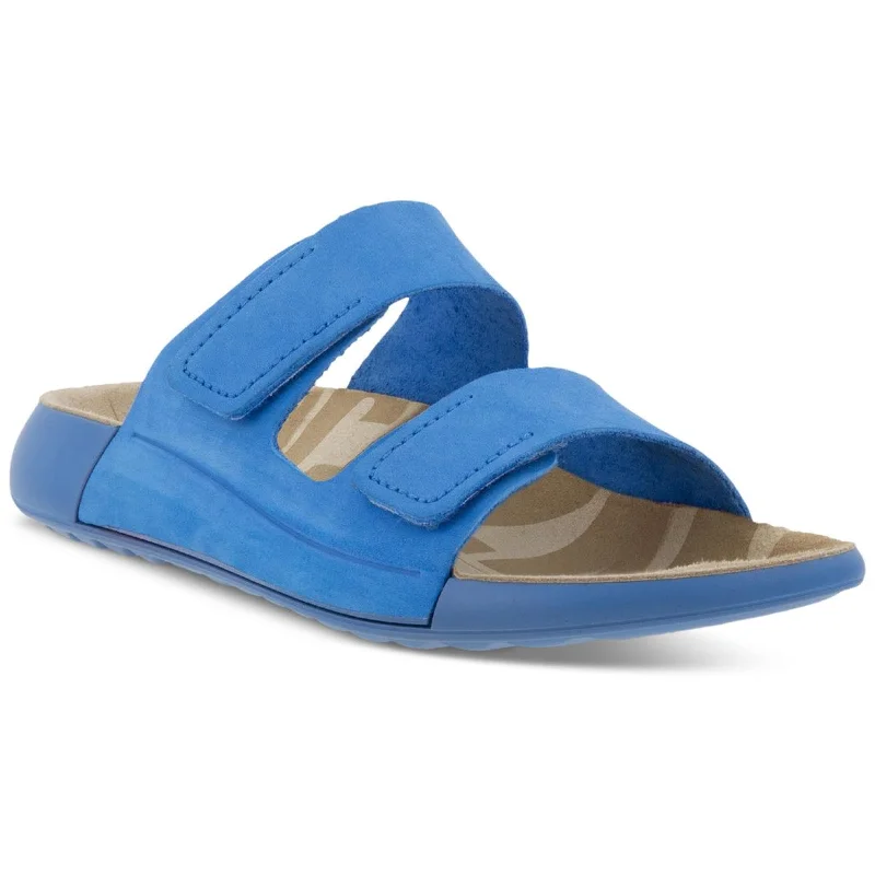 ECCO Womens Cozmo Laceless Leather Slide Sandals