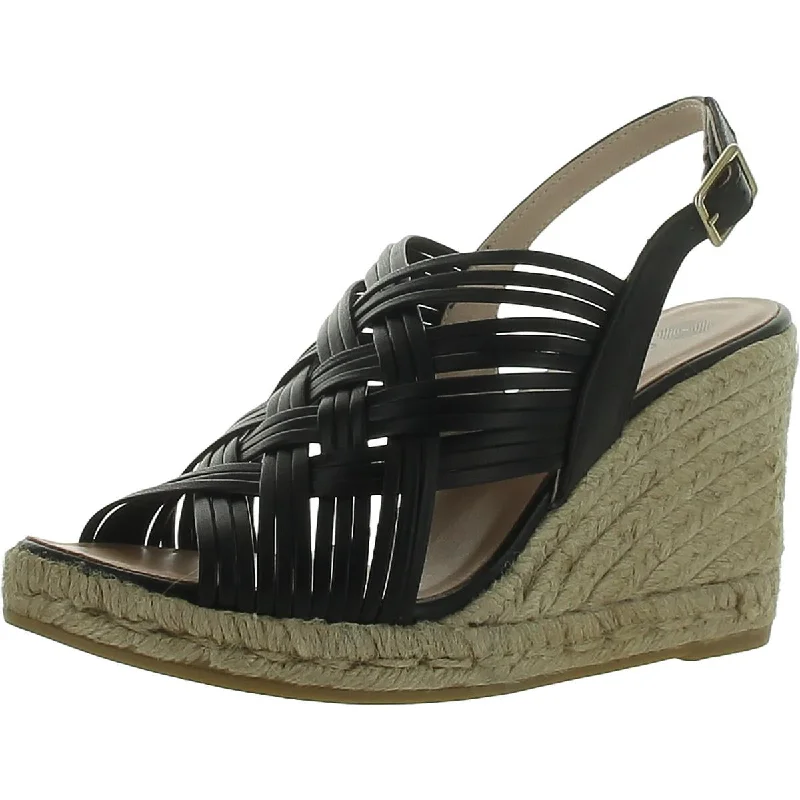 Eric Michael Womens Dubois Lola Leather Espadrille Slingback Sandals