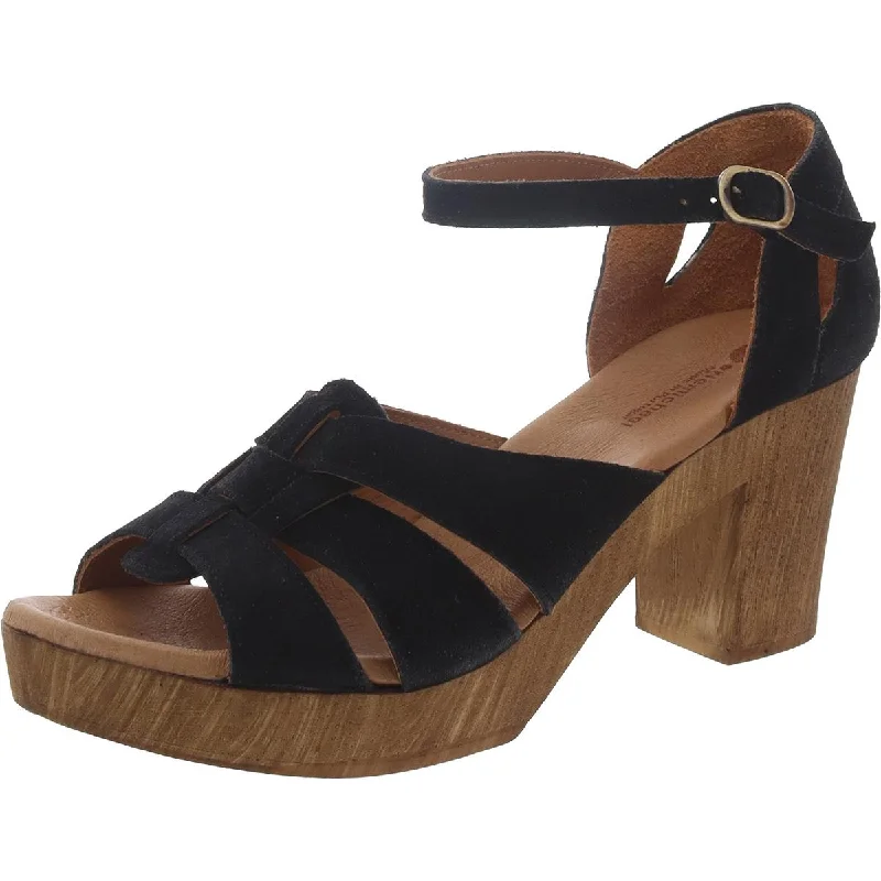 Eric Michael Womens Suede Cut-Out Ankle Strap