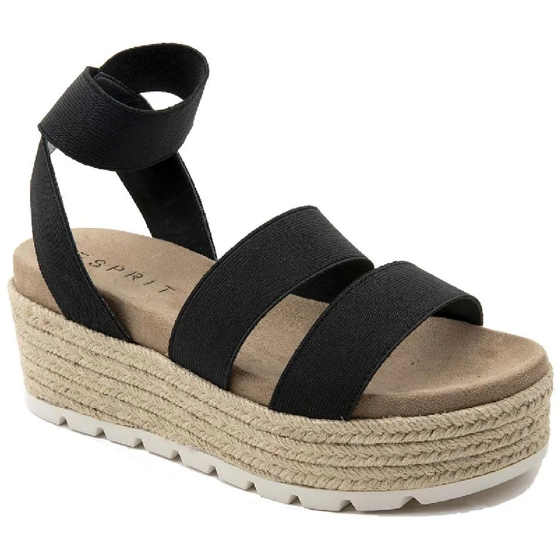 Esprit Womens Allison Ankle Strap Espadrille Flatform Sandals