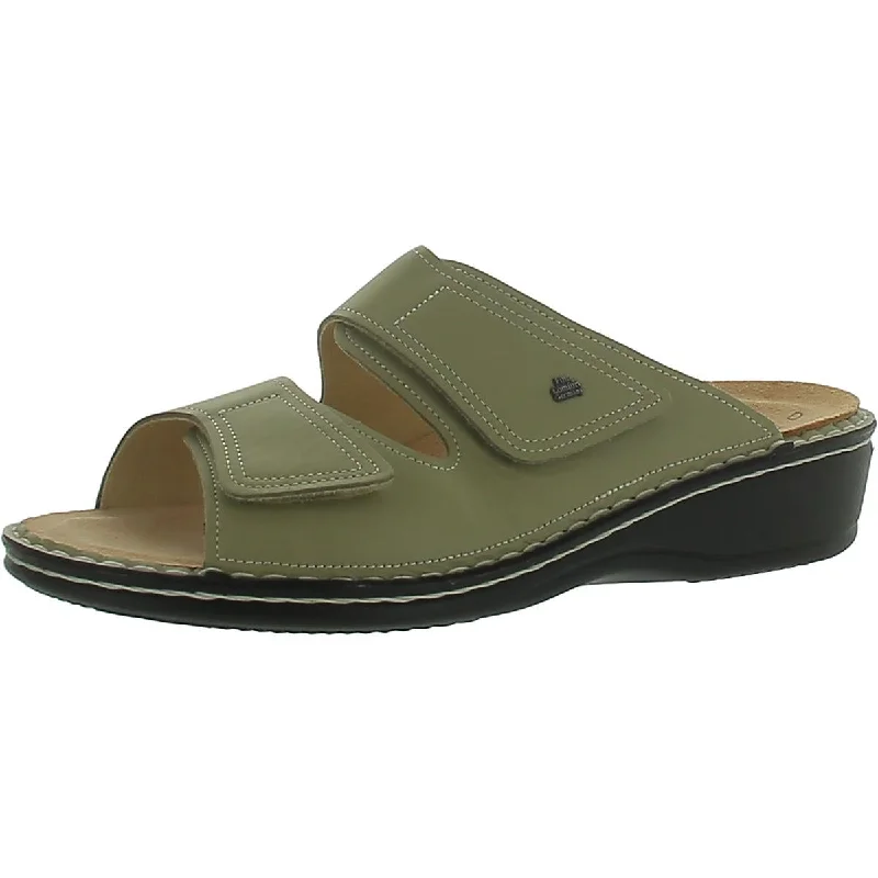 Finn Comfort Womens Jamaika Leather Wedge Slide Sandals