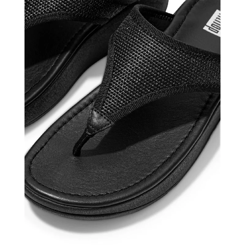 Fitflop Womens Lulu Sleek Casual Thong Wedge Sandals