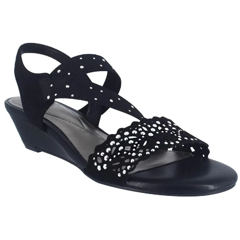 Impo Womens GISELA Embellished Nylon Wedge Sandals