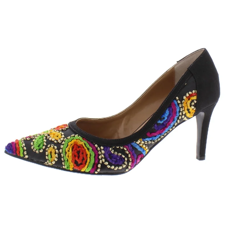 J.Renee Womens Camallia Floral Slip On Pumps