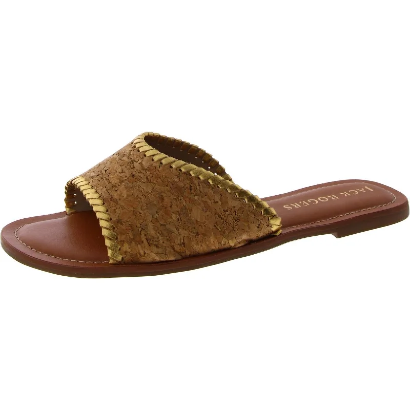 Jack Rogers Womens Cork Slip-On Slide Sandals