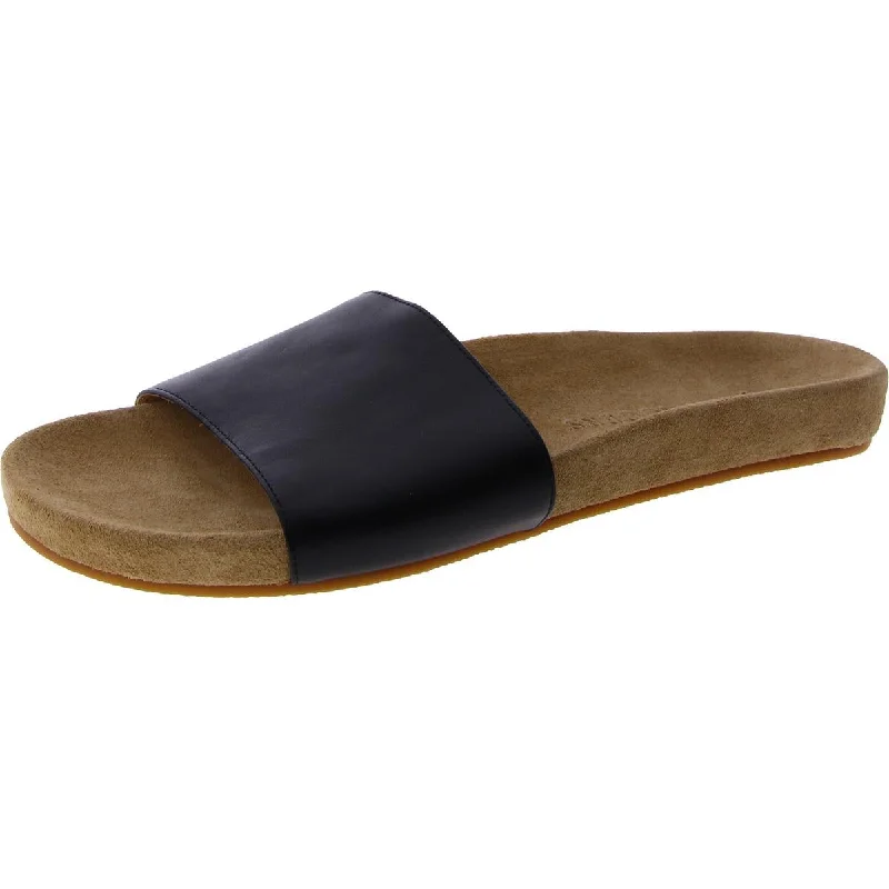 Jack Rogers Womens Leather Slip-On Slide Sandals