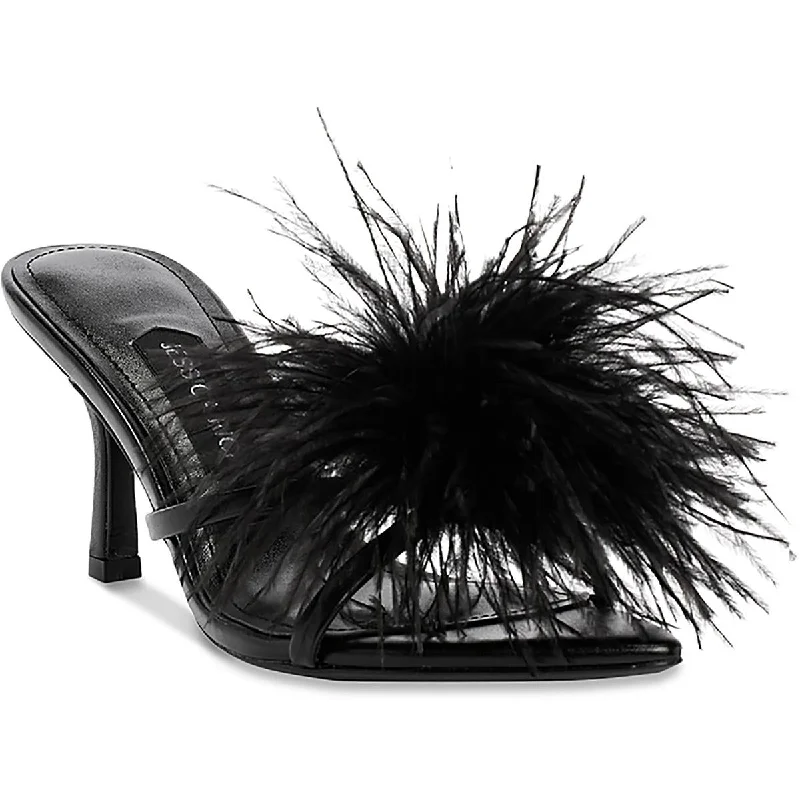 Jessica Rich Womens MALINA Pointed toe Feather Heels