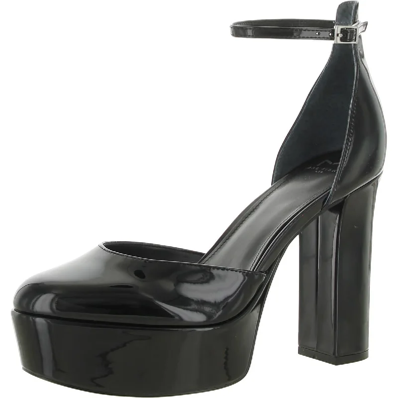 Marc Fisher LTD Womens Patent Ankle Strap Platform Heels