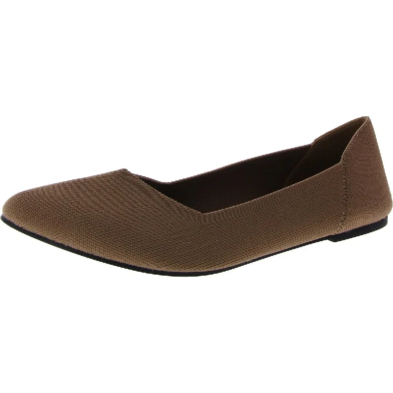 Mia Womens Diera Knit Slip On Flat Shoes