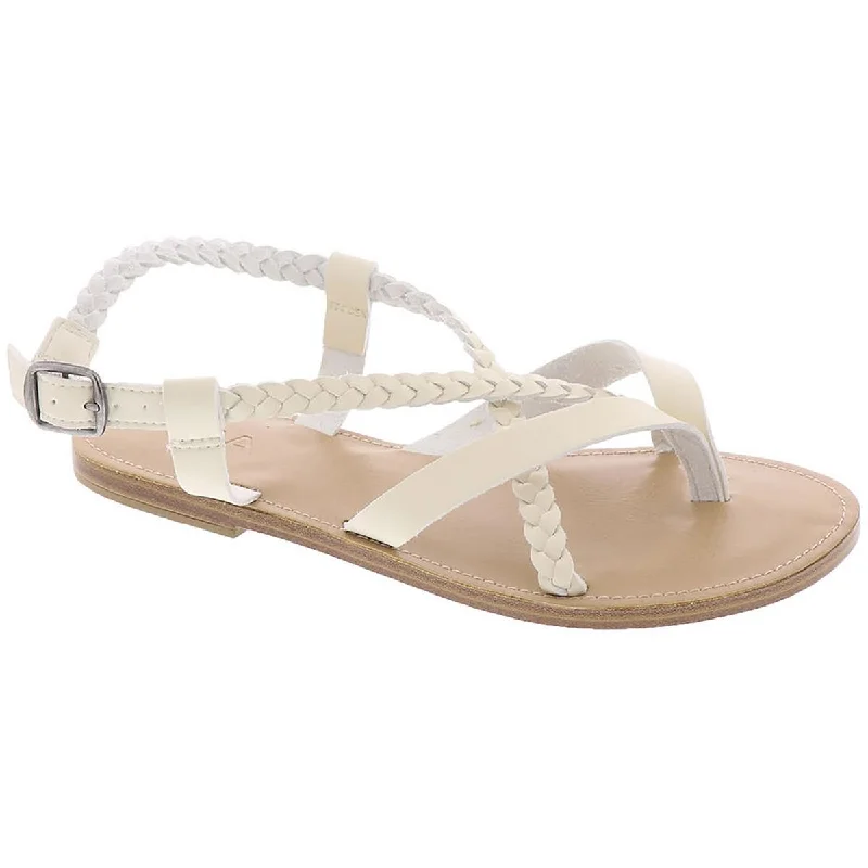 Mia Womens VAEDA Faux Leather Thong Flatform Sandals