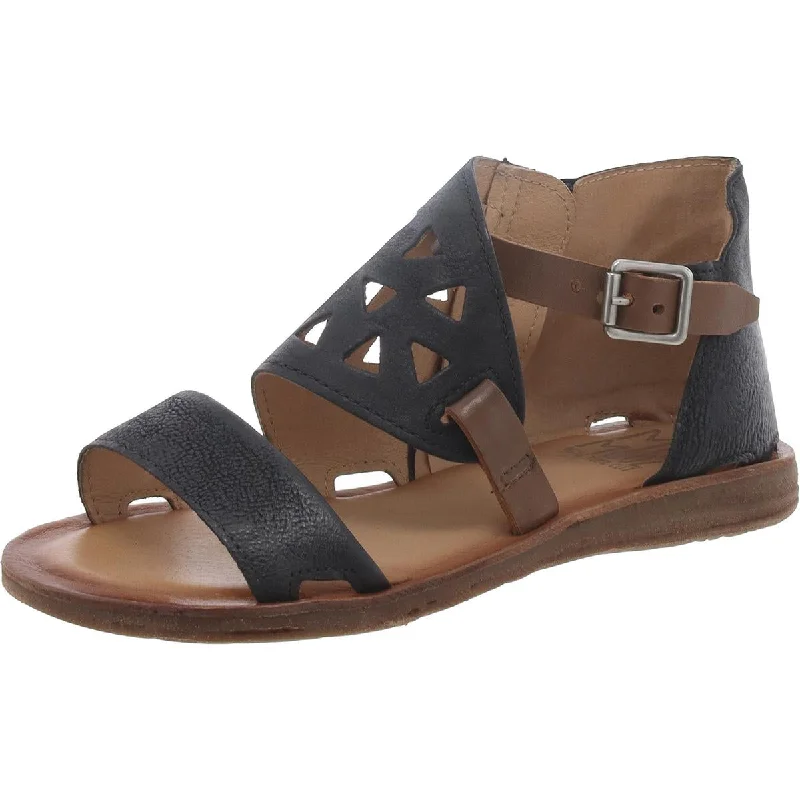 Miz Mooz Womens Frida Leather Cut-Out Ankle Strap