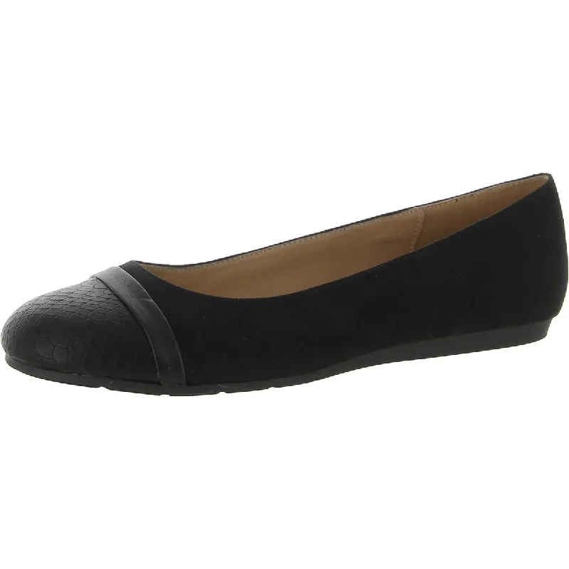 Mootsies Tootsies Womens Circe Faux Suede Slip On Ballet Flats