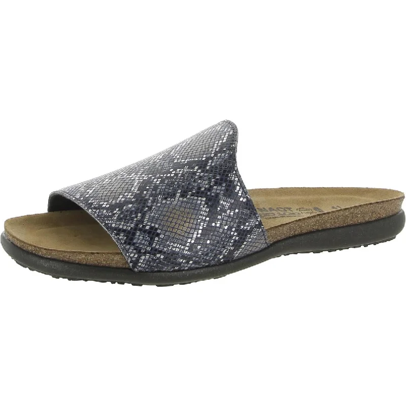 Naot Womens Skylar Leather Slide Sandals