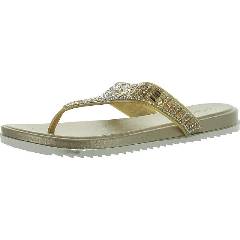 Olivia Miller Womens Thong Casual Thong Sandals