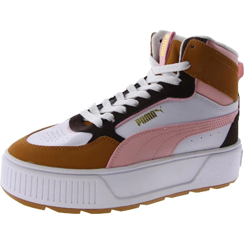 Puma Womens Karmen Rebelle Mid Coco Leather Casual And Fashion Sneakers