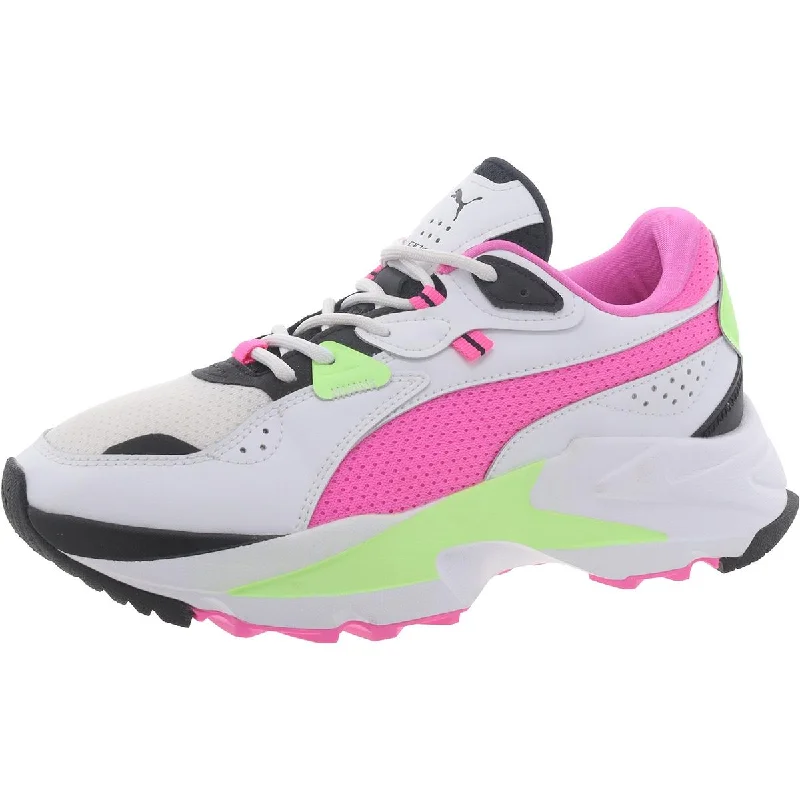 Puma Womens Orkid Neon Faux Leather Workout Running & Training Shoes