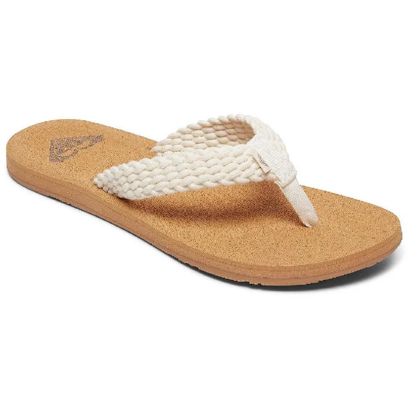 Roxy Womens Port III Cotton Braided Flip-Flops