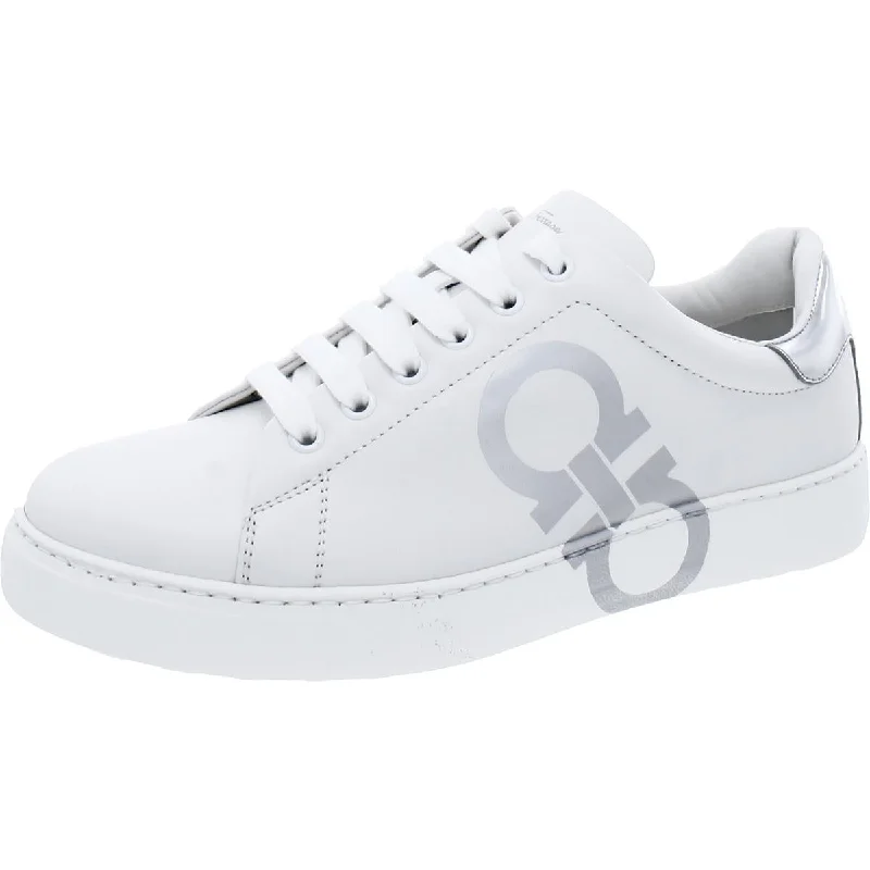 Salvatore Ferragamo Womens NUMBER Leather Lifestyle Casual and Fashion Sneakers