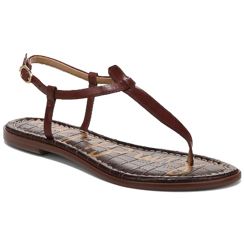 Sam Edelman Womens Gigi Leather Thong T-Strap Sandals