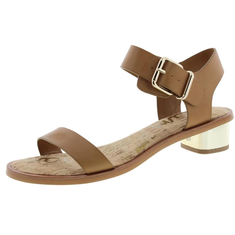 Sam Edelman Womens Trixie Faux Leather Cork Dress Sandals