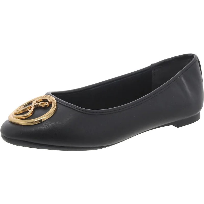 Sam & Libby Womens Coy 2 Faux Leather Slip-On Ballet Flats