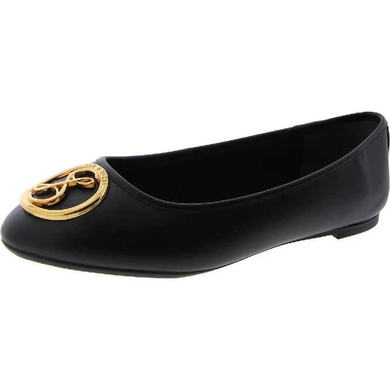 Sam & Libby Womens Faux Leather Round toe Ballet Flats